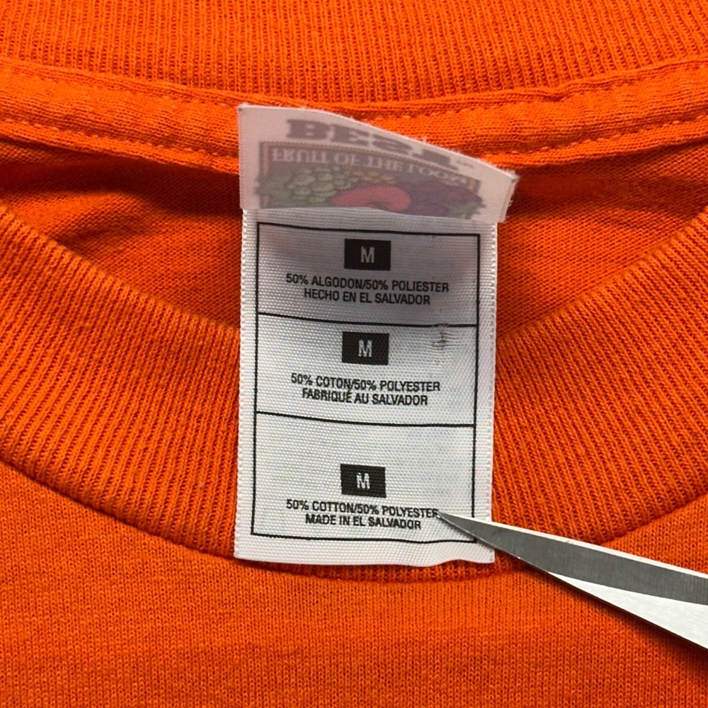 Vintage Connors State Baseball T Shirt Mens Medium Orange College Baseball - Picture 5 of 7